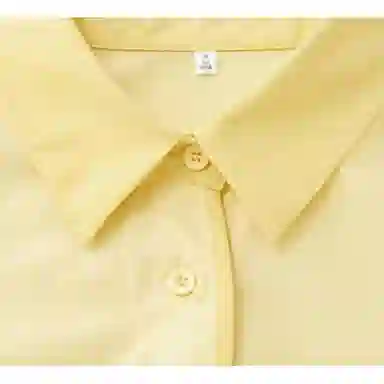 爱依服 纯色翻领简约长袖衬衫 女款 黄