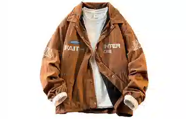 国际米兰足球俱乐部 灯芯绒字母印花休闲宽松工装美式复古运动户外学生高街外套夹克 男女同款