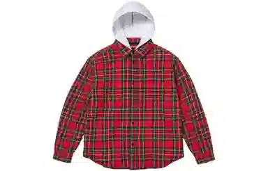 Supreme FW23 Tartan Flannel Hooded Shirt