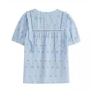 茵曼 休闲舒适百搭短袖衬衫 女款