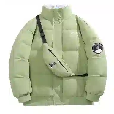 三体 红岸基地系列 含挎包字母徽章印花基础款宽松户外防水防风休闲保暖加厚立领羽绒服 男女同款