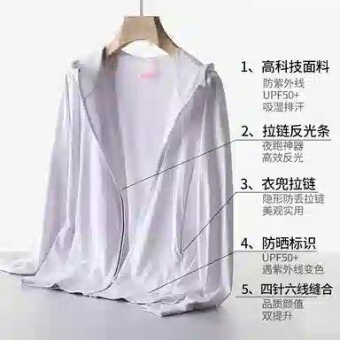 八哥 户外日常通勤纯色简约基础款冰丝速干凉感透气休闲宽松防紫外线外套连帽防晒服 男女同款
