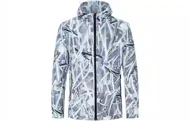 才子 休闲修身短款连帽夹克 男款 灰色