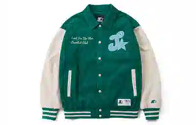 Starter Retro Letter Print Baseball Jacket