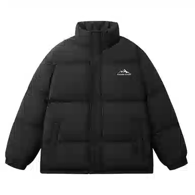 啄木鸟 纯色简约潮流宽松百搭立领加厚棉服 男女同款 深灰