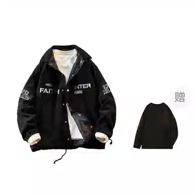 国际米兰足球俱乐部 灯芯绒字母印花休闲宽松工装美式复古运动户外学生高街外套夹克 男女同款