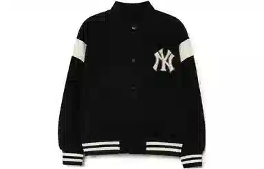 MLB Yankees Letterman Jacket Black