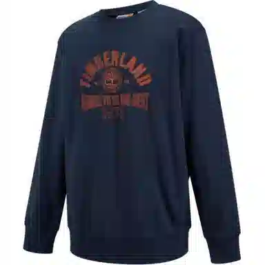 Timberland Letter Drop Shoulder Crewneck Sweatshirt Navy