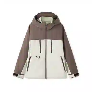 森马 摇粒绒两件套三合一三防抗静电户外风连帽夹克外套 男女同款