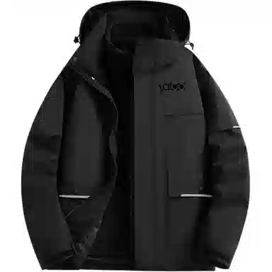 雅鹿优选  休闲简约印花插肩长袖连帽  防紫外线透气保暖超轻防水防风防寒冲锋衣 男女同款