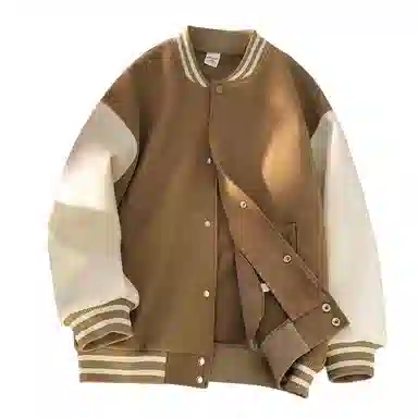玉儿恋  美式复古撞色拼接休闲简约百搭棒球服 男款