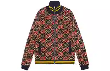 Gucci Logo Jacquard Bomber Jacket