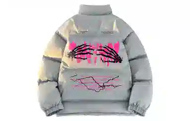 TONYKRZ Fear Heart Letter Puffer Jacket