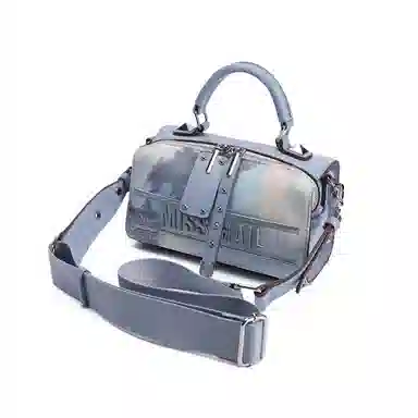 MISS GAIL Boston Bag Blue