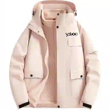 雅鹿优选  休闲简约印花插肩长袖连帽  防紫外线透气保暖超轻防水防风防寒冲锋衣 男女同款