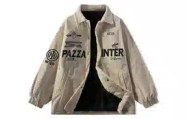 国际米兰足球俱乐部 休闲工装美式复古百搭外套学生运动高街户外灯芯绒上衣夹克 男女同款