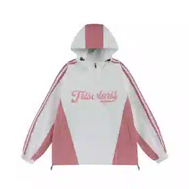 三体  文明水滴圣母眼泪系列 基础款工装条纹字母印花撞色拼接山系徒步美式复古潮牌机能风连帽  防水防风冲锋衣 男女同款