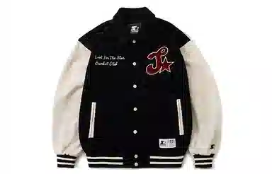 Starter Retro Letter Print Baseball Jacket