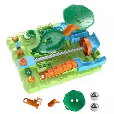 古欧 趣味丛林闯关大冒险滚珠轨道 社交互动  早教益智玩具