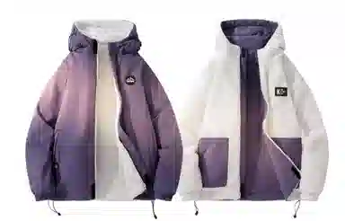 KW Magic Tape Reversible Windproof Hooded Cotton Jacket