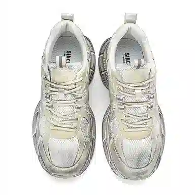 双星八特 潮流经典透气圆头舒适休闲撞色厚底增高百搭运动 防滑耐磨 低帮 老爹鞋 男女同款