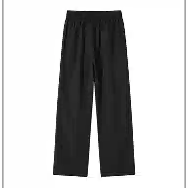 颂希尔 美式宽松纯色系带休闲裤 男女同款