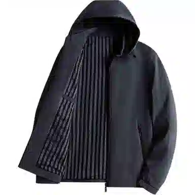 雅鹿 宽松可脱卸帽纯色夹克外套 男款