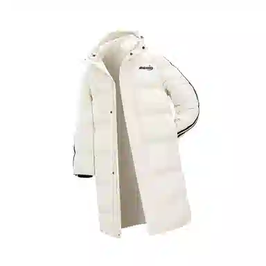 鸭鸭 户外运动通勤纯色经典加厚加绒防风抗寒锁温保暖性强重磅防风保暖可拆卸连帽潮流穿搭长款羽绒服 男女同款