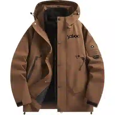 雅鹿优选  纯色连帽拉链  防水防风透气速干冲锋衣 男款