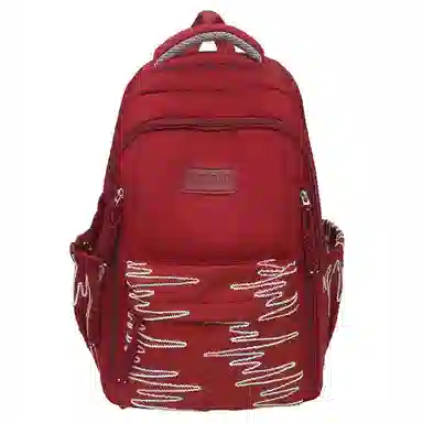 醇龙 韩版简约潮初高中学生书包大容量轻便背包 尼龙 双肩包 女款 多色