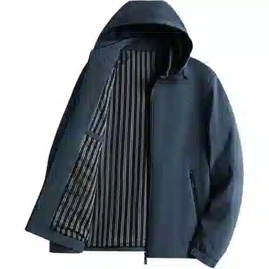 雅鹿 宽松可脱卸帽纯色夹克外套 男款