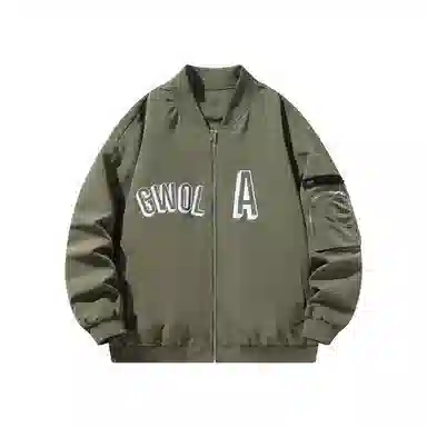 Gwola Logo Print Baseball Jacket