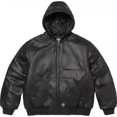 Supreme x Dickies Hooded Leather Work Jacket