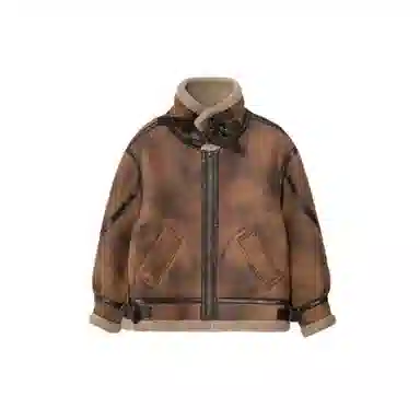 WILD LEADER Vintage Biker Jacket Khaki