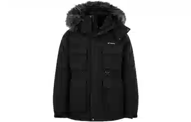 Columbia Detachable Hood Down Jacket Black
