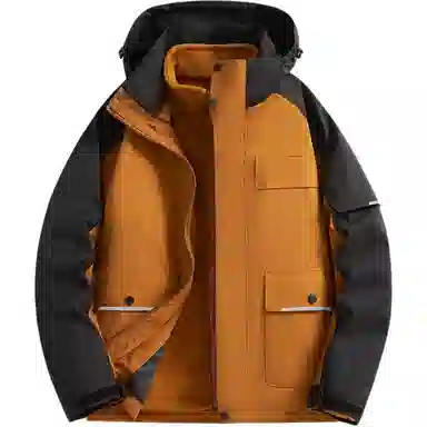 雅鹿优选  休闲简约印花插肩长袖连帽  防紫外线透气保暖超轻防水防风防寒冲锋衣 男女同款