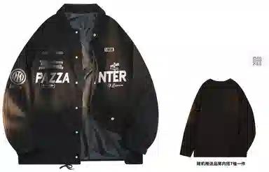 国际米兰足球俱乐部 休闲工装美式复古百搭外套学生运动高街户外灯芯绒上衣夹克 男女同款