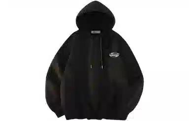 快鱼 韩系高级感街头时尚氛围感重磅个性手绘印花宽松舒适简约休闲无性别主义日常通勤必备连帽卫衣 男女同款 藏青