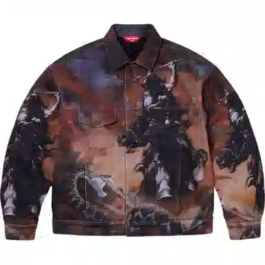 Supreme x Frank Frazetta Faux Shearling Trucker Jacket