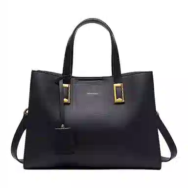 梦特娇 可拆卸肩带 大容量手提包包 潮流时尚经典气质外出 合成革 单肩斜挎包 女款 黑色/红色/杏色