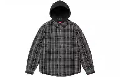 Supreme FW23 Tartan Flannel Hooded Shirt