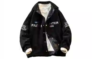 国际米兰足球俱乐部 灯芯绒字母印花休闲宽松工装美式复古运动户外学生高街外套夹克 男女同款