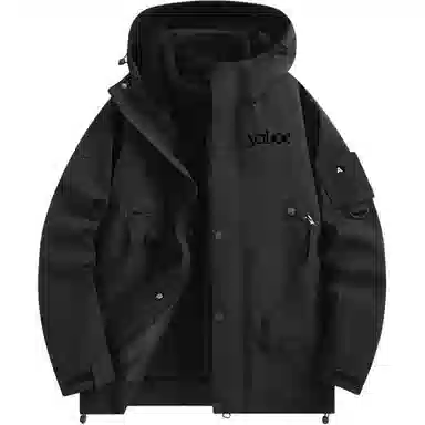 雅鹿优选  纯色连帽拉链  防水防风透气速干冲锋衣 男款