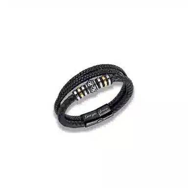 大唐国鼎 民族风磁扣小众时尚简约设计潮酷个性小众高级感森系高级感本命年财运 好运 皮革 手环 男款