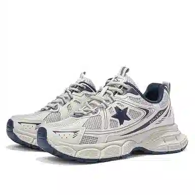 双星八特 潮流经典透气圆头舒适休闲撞色厚底增高百搭运动 防滑耐磨 低帮 老爹鞋 男女同款