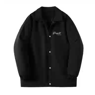 三体 水滴系列美式简约字母印花宽松保暖百搭纯色基础款防风防水防寒加厚复古开衫潮牌面包服柔软舒适棉服 男女同款