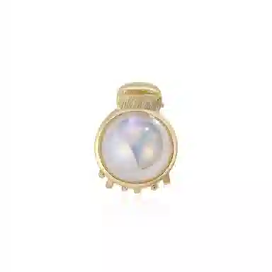 沂茹 时尚森系简约优雅气质几何金色白珠子刘海发抓头抓小众设计感文艺温柔甜美日常百搭减龄抓夹发饰头饰 合金 发夹 女款