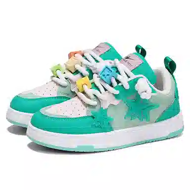 双星八特 鸳鸯拼接复古增高礼盒休闲舒适潮流百搭加绒 防滑耐磨 低帮 板鞋 男女同款