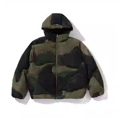 A BATHING APE FW24 Camo Detachable Hood Down Jacket