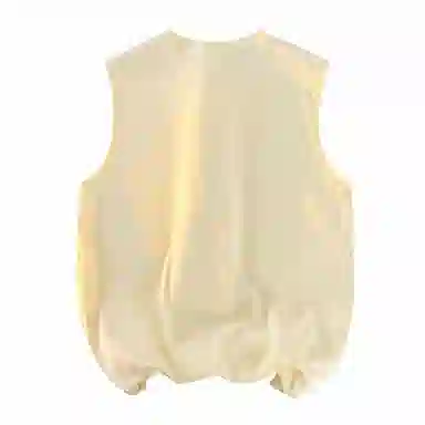 兰缪 日系复古基础款纯色简约宽松美式字母透气纯棉圆领百搭日常通勤无袖背心 男女同款